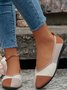 Casual Plaid Slip On Flat Heel Toe-covered Sandals