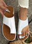 Women Casual Low Heel Open Toe Casual Sliver Sandals