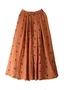 Casual Polka Dots A-Line Natural Maxi Skirt
