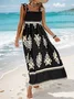 Women Nationality/ethnic Spaghetti Sleeveless Comfy Casual Scramble Maxi Dress
