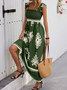 Women Nationality/ethnic Spaghetti Sleeveless Comfy Casual Scramble Maxi Dress