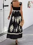 Women Nationality/ethnic Spaghetti Sleeveless Comfy Casual Scramble Maxi Dress