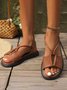 Casual Plain Slip On Flat Heel Strappy Sandals