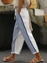 Casual Color Block Long Pant