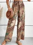Casual Floral Pattern Long Pant