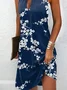 Women's Mini Dress Party Halter Floral Sleeveless Short Dress