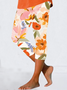 Casual Floral Capris Leggings