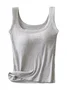 Casual Crew Neck Plain Tank Top