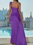 Women Plain Crew Neck Sleeveless Comfy Sexy Maxi Dress
