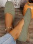 Casual Plain Slip On Flat Heel Shallow Shoes