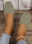 Casual Plain Slip On Flat Heel Shallow Shoes