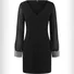 Women Plain V Neck Long Sleeve Comfy Casual Midi Dress