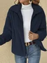 Women's Plain Zipper Thicken Fleece Loose Teddy Jacket