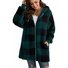 Women's Plaid Zipper Regular Loose Jacket