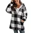 Women's Plaid Zipper Regular Loose Jacket