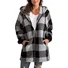 Women's Plaid Zipper Regular Loose Jacket