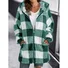 Women's Plaid Zipper Regular Loose Jacket