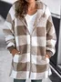 Women's Plaid Zipper Regular Loose Jacket