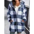 Women's Plaid Zipper Regular Loose Jacket