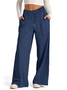 Women Casual Plain Loose Long Pants