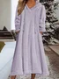 Women Plain Hoodie Long Sleeve Comfy Casual Midi Dress