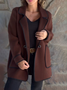 Women's Plain Regular Loose Coat