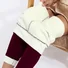 Casual Basics Fleece Plain Skinny Soft Clouds Ankle Pants Leggings