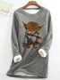 Casual Cute West Highland Cow Crew Neck Cattle Sweatshirt