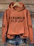 Casual Hoodie Text Letters Hoodie
