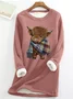Casual Cute West Highland Cow Crew Neck Cattle Sweatshirt