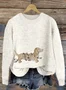 Women Knitted Maple Leaf Long Sleeve Comfy Casual Sweater