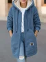 Women's Plain Fleece Loose Teddy Jacket