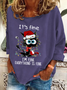 Casual Crew Neck Christmas Sweatshirt