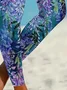 Casual Floral Pattern Long Leggings