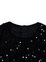Women Geometric Spring/Fall Dress Crew Neck Long Sleeve A-Line Dress