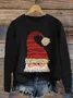 Christmas Vintage Crew Neck 3D Santa Claus Printing Sweatshirt