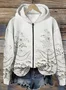 Casual Hooded Floral Hoodie