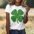 Casual St. Patrick's Day Geometric Crew Neck Short Sleeve T-shirt