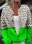 Women Knitted Polka Dots Long Sleeve Comfy Vintage Cardigan