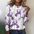 Casual Floral Crew Neck Long Sleeve T-shirt