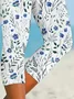 Casual Floral Capris Elastic Waist Printing Leggings