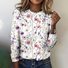 Casual Floral Art Print Crew Neck Long Sleeve T-shirt