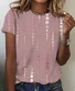 Casual Polka Dots Crew Neck Short Sleeve T-shirt