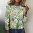 Casual Floral Crew Neck Long Sleeve T-shirt