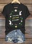 Casual Floral Crew Neck Short Sleeve T-shirt