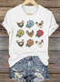Casual Animal Crew Neck Short Sleeve T-shirt