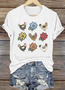 Casual Animal Crew Neck Short Sleeve T-shirt