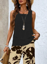 Women Floral Crew Neck Sleeveless Comfy Casual Printing Top With Pants Two-Piece Set