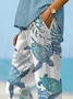 Women Beach Vacation Casual Animal Loose Pants