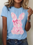 Casual Easter (rabbit) Crew Neck Short Sleeve T-shirt
